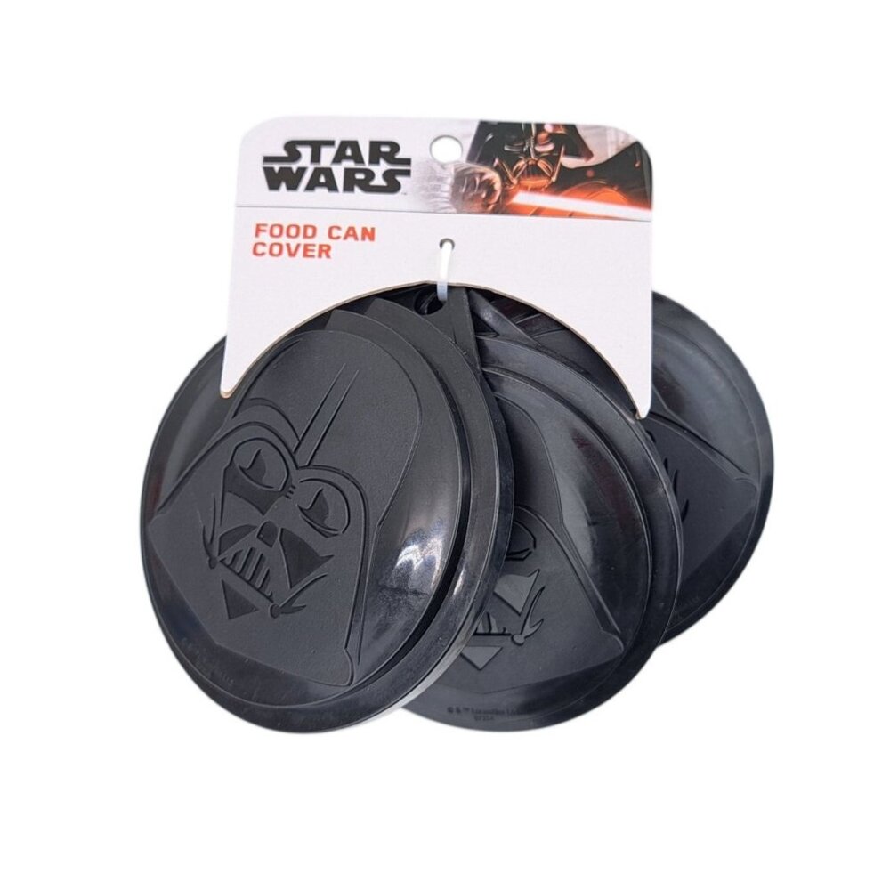 Star Wars Darth Vader 3 Food Can Covers Lid For Pet Or Human Food Storage Disney